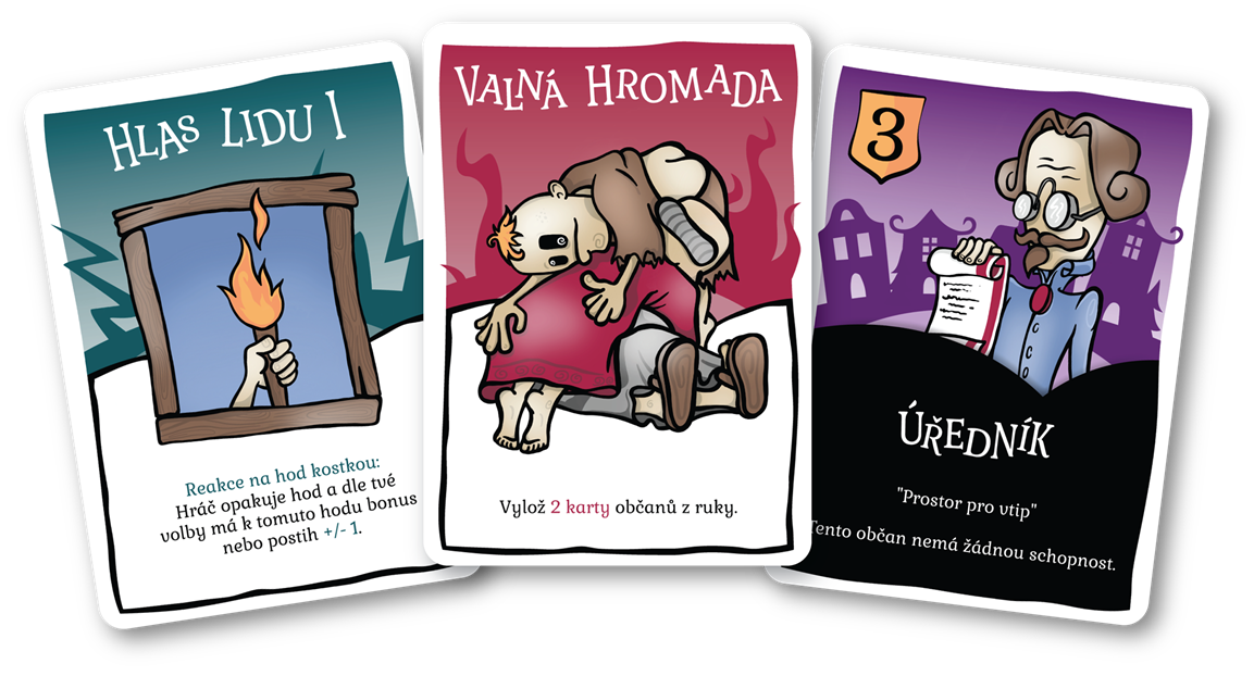 Overview of cards with role icons like Plague Doctor and Noblewoman.